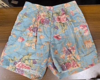 NEW VTG LRL Lauren Ralph Lauren Linen Ladies modest bermuda walking shorts 12