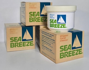 Vintage 1985 Sea Breeze Whipped Facial Cleanser 4oz Clairol USA Lot of 3 New Box