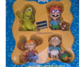 Vintage Rugrats Blockbuster Exclusive Action Figure 4-Pack Tommy Chuckie Reptar