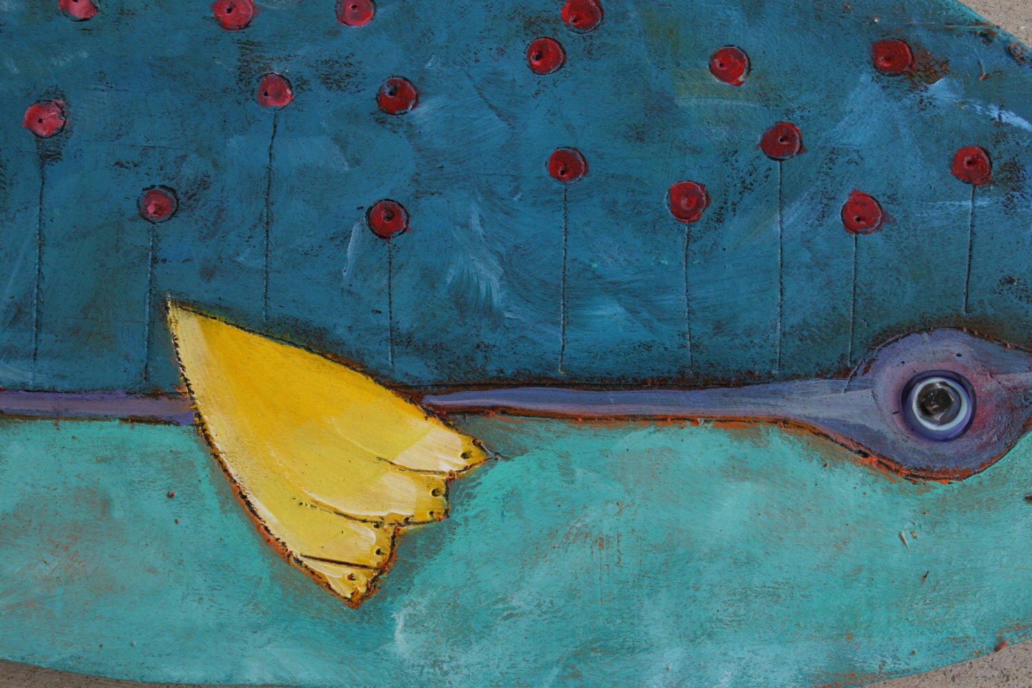 Peces de madera peces de madera pintados pared de pescado | Etsy