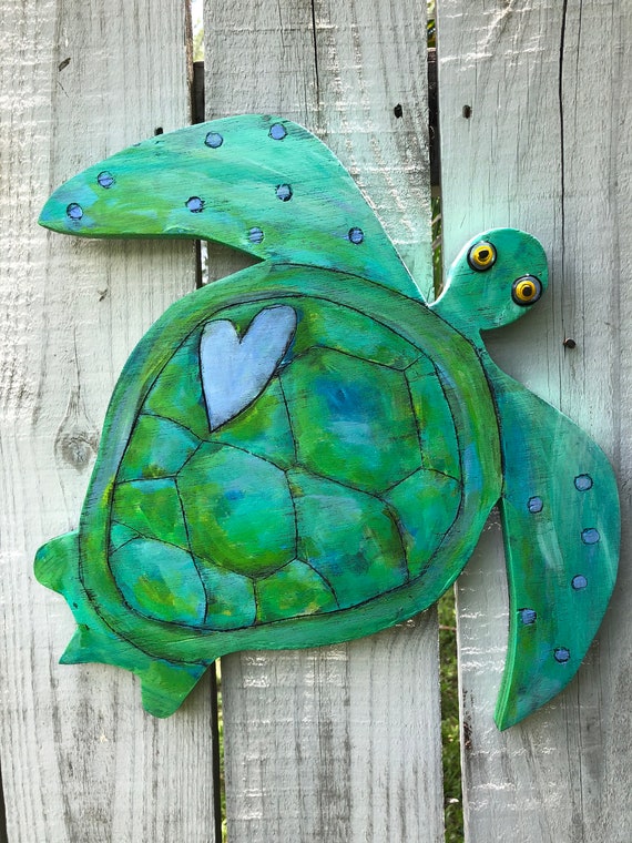 Turtle Wooden Painting Art - Sea Turtle Wall Art Wood Turtle Wooden Painting Art - Sea Turtle Wall Art Wood