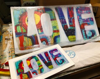 Colorful LOVE Art Print, Limited Edition