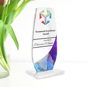 Personalized Acrylic Award: Engraved Retirement, Graduation, Church Gift