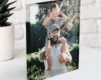 Custom Photo Gift | Father's Day Acrylic Frame | Personalized Picture Block | Gift for Dad | Custom Acrylic Photo | Dad Keepsake Gift