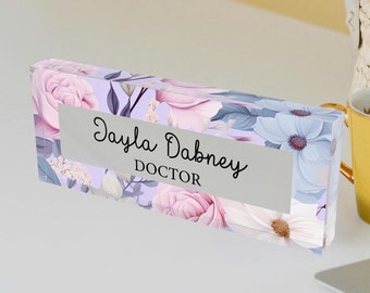 Doctor Desk Name Plate Gift, Teacher Name Plate, Office Decor, Desk Name Plate Custom, Name Plate for Desk, Daughter Gift, Desk Plaque