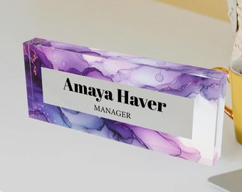 Desk Name Plate, Custom Name Plate for Desk, Acrylic Name Desk Plate, New Job Gift, Promotion Gift, Coworker Gift, Graduation Gifts