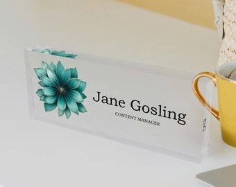 Name Desk Plate, Personalized Desk Plaque, Acrylic Name Plate for Desk, Custom Name Plate, Professional Gift, Graduation, New Job, Promotion