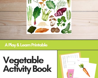 Vegetable Activity Book | Crops Learning Worksheets | Number & Alphabet Tracing Worksheets | Learn veggies