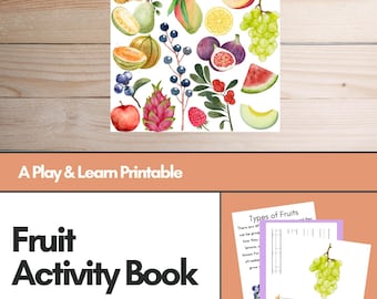 Fruit Activity Book | Educational Worksheets | Number & Alphabet Tracing Worksheets | Learn Fruits