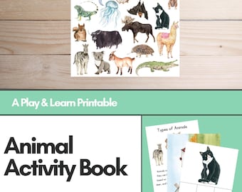 Animal Activity Book | Wildlife Learning Worksheets for Kids | Number & Alphabet Tracing Worksheets | Learn animals