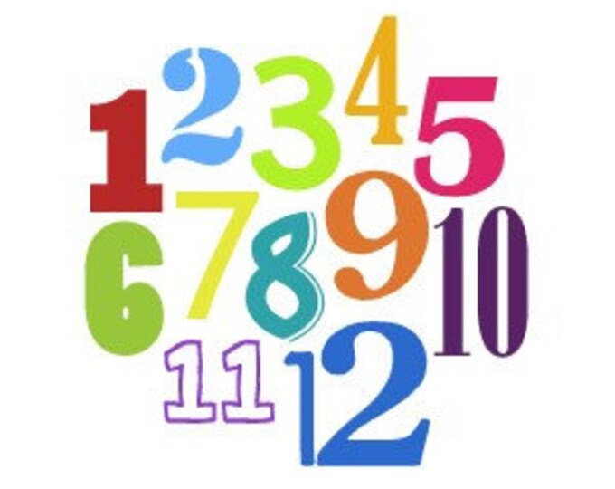 Modern Number Nursery Wall Art Etsy