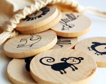 Zoo Matching Game for Kids | Animals Memory Game | Montessori Educational Toy | Wood Puzzle | Toddler Make a Match