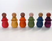 Little People Rainbow World - Wooden Person Learning Toy Playset - Montessori and Waldorf Inspired