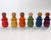 Little People Rainbow World - Wooden Person Learning Toy Playset - Montessori and Waldorf Inspired