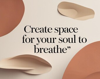 Bedroom Wall Art Quote | Boho Minimalist Self-Care Print | Neutral Modern Home Decor | Digital Download
