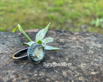 Handmade Jewelry  -  Sterling Silver Ring  -  Artisan Jewelry  -  SimpleeSilver  -  Bezel Set Ring