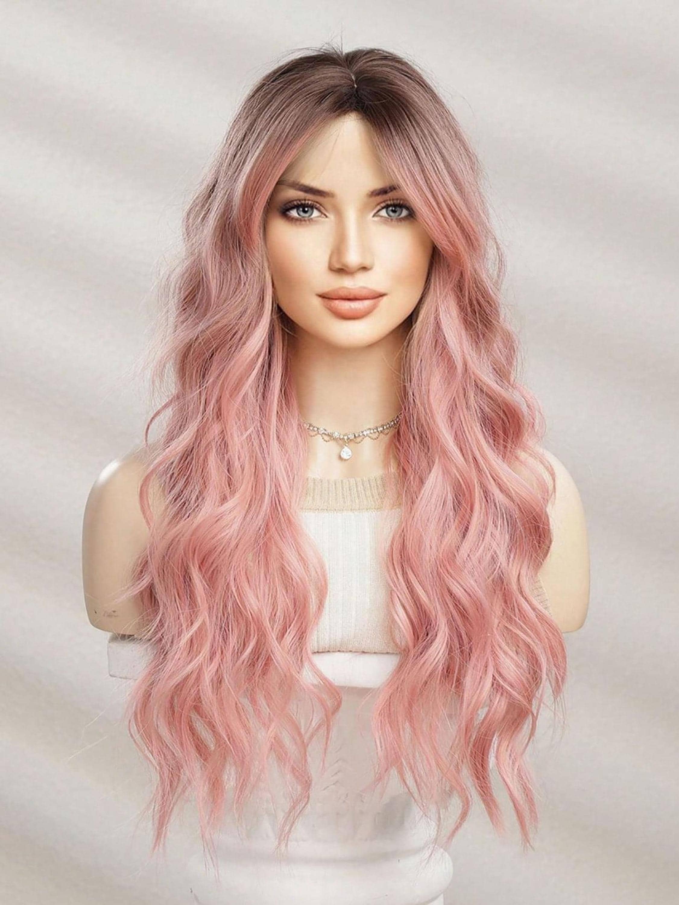 ✨NWT 26 Inch Butterfly Haircut Synthetic Wig ombré pink Pink Butterfly Haircut Wig, Long Curly Ombre (26 Inches) - Etsy main image 3