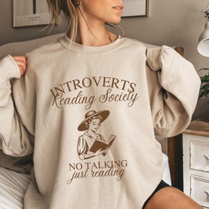 Introvert Reading Sweatshirt, Book Lover Gift, Funny Introvert Shirt, Reading Hoodie, Bookish Sweatshirt, Cozy Graphic Shirt, Bookworm Gift