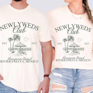 Custom Honeymoon Matching Shirts,  Husband and Wife Shirts, Beach Cruise Vacation Honeymoon gift, Newlyweds Shirts, His and Her New Couple