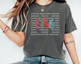 Comfort Colors 40th Birthday Shirt, 1986 Birthday Tee, Vintage 1986 Shirt, 40th Birthday Gift for Women, Nostalgia Graphic Tee