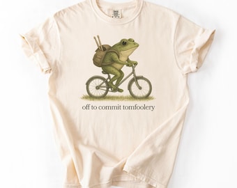 Off to Commit Tomfoolery Shirt, Funny Frog Shirt, Drummer Shirt, Percussionist Gift, Marching Band Shirt, Funny Band Kid Tee