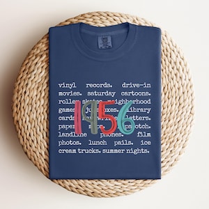 70th Birthday T Shirt, 1956 Comfort Colors Shirt, 70th Birthday Gifts For Women, 1956 Birthday Tee, Nostalgia Shirt Denim