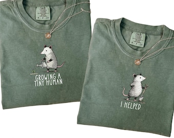 Pregnancy Announcement Shirt, Comfort Colors Matching Mom and Dad Shirts, Baby Reveal Tee, Couples Pregnancy Gift