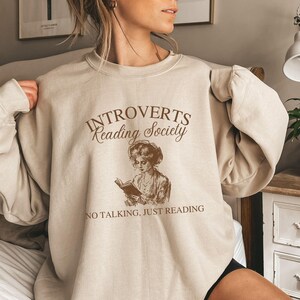 Introvert Reading Sweatshirt, Book Lover Gift, Funny Introvert Shirt, Reading Hoodie, Bookish Sweatshirt, Cozy Graphic Shirt, Bookworm Gift