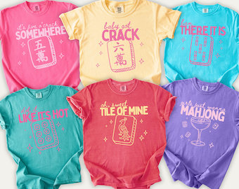 Comfort Colors Mahjong Shirt, Funny Mahjong Tee, Mahjong Gifts for Women, Mahjong Apparel, Game Night Shirt, Mahj Lover Gift, Mahj Group Tee