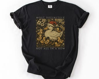Comfort Colors® Ducks Not In A Row Christmas Shirt, Funny Tangled Lights Duck Tee, Stressed Mama Duck Graphic Shirt, Holiday Gift