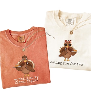 Thanksgiving Pregnancy Shirt, Funny Pregnancy Announcement Tshirt, Couple Pregnancy Reveal Shirt, Baby Reveal Gift For Expecting Mom and Dad