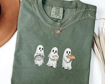 Sourdough Bread Shirt, Comfort Colors® Sourdough Baker Ghost Tshirt, Halloween Homemaker Tee, Funny Homemaker Shirt, Sourdough Starter