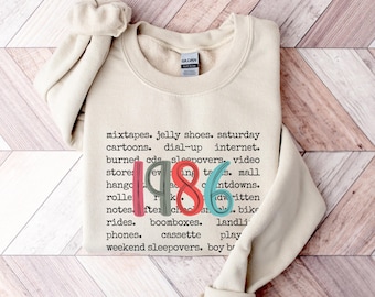 40th Birthday Sweatshirt, 1986 Sweatshirt, 40th Birthday Gifts For Women, 1986 Birthday, Nostalgia Sweatshirt for 40 year old, 1986 Birthday