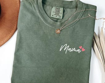 Comfort Colors Mama Shirt, Gift for Mom, Mothers Day Gift, Mom Shirt, Mama T-Shirt, New Mom Gift, Pregnancy Announcement