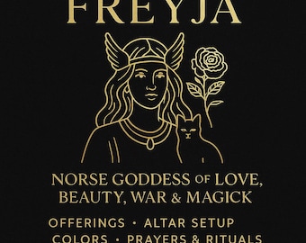 Freyja Freya Digitaler Ratgeber | Nordische Göttin der Liebe, Schönheit, Krieg, Magie & weiblicher Kraft | Opfergaben und Altaraufstellung