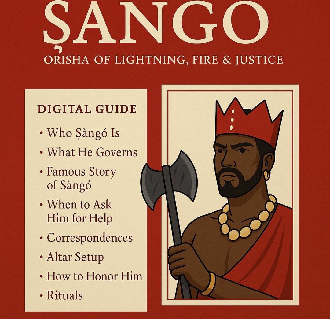 Shango Rituals Shango Ṣàngó Digital Guide | Orisha of Lightning, Fire & Justice ...