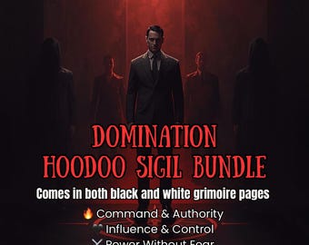 Domination Hoodoo Sigil | Command Respect, Gain Control & Influence Outcomes | Authority, Power and Persuasion Magic