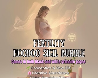 Fertility Hoodoo Sigil | Conception, Pregnancy Protection & Creative Abundance | Divine Feminine and Life Energy