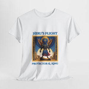 Koszulka unisex z egipskim Heru Horusem Kemetem, starożytnym Egiptem, mitologią, egipskim bogiem, historią, kulturą