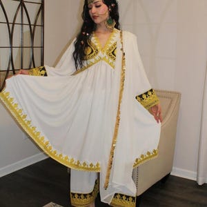 Afghan Traditional Charma Embroidered Dress,Afghan Fashion, Afghan Culture.