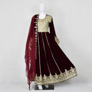 Afghan Traditional Charma Embroidered Dress,Afghan Fashion, Afghan Culture.
