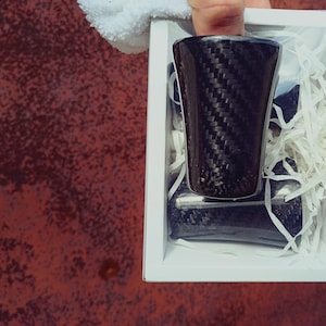 Real carbon fiber shot glasses Set of 2 pieces