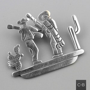 Vintage Mexican Silver Musician Brooch, Sterling Silver, Band Brooch, Guitar Jewellery, Music Jewellery, Music Pin, Gift For Him, Maricela