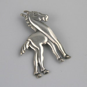 Vintage Sterling Horse Pin, Sterling Horse Brooch, Horse Jewellery, Animal Jewelry, Sterling Silver, Large Brooch,Animal Brooch,Gift For Her