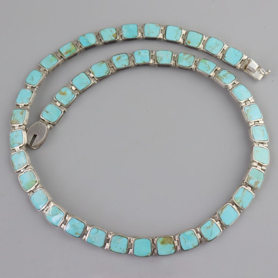 Vintage Turquoise 950 Sterling Silver Chile Handma