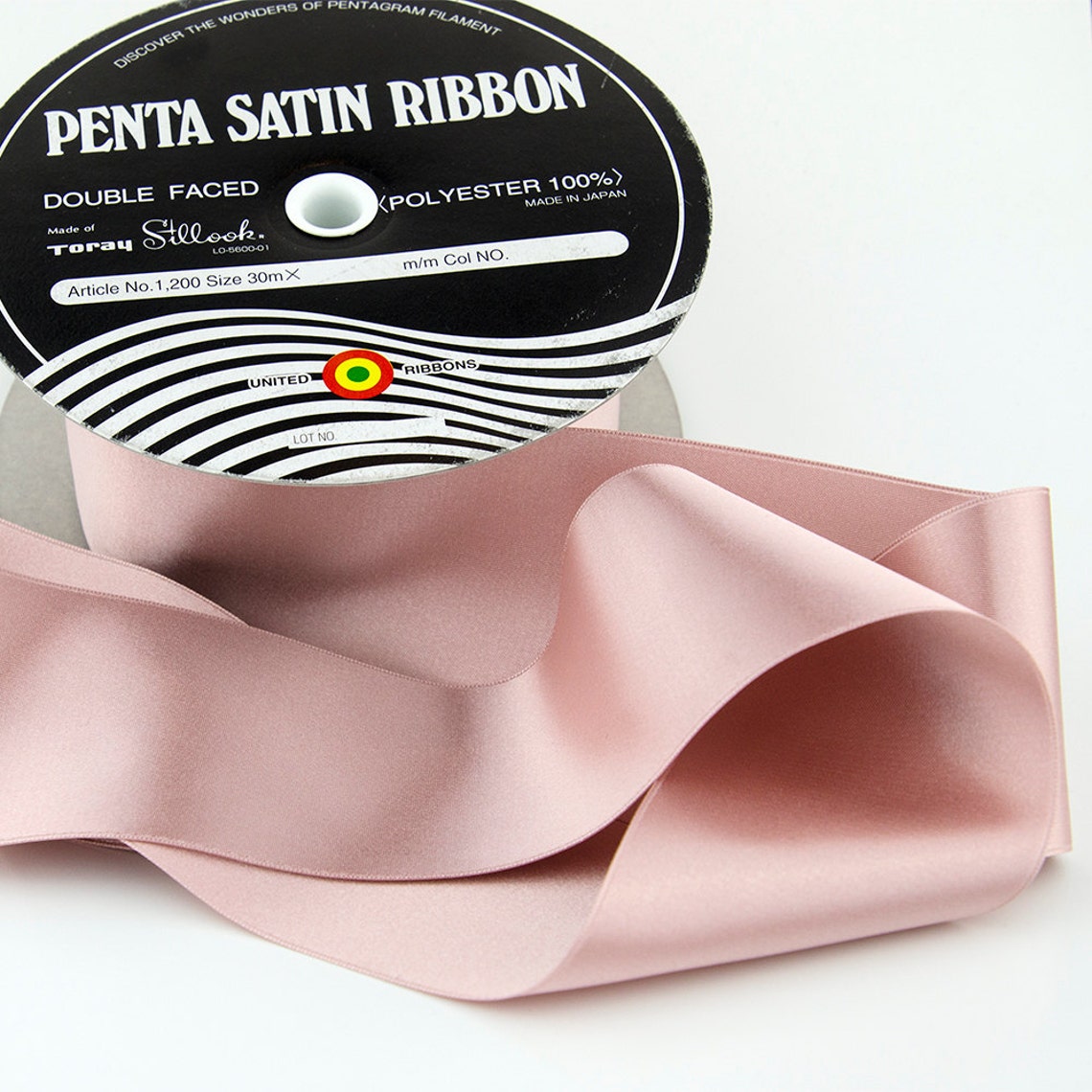 Dusty Rose Double Faced Satin Ribbon 50 Mm Wide - Etsy