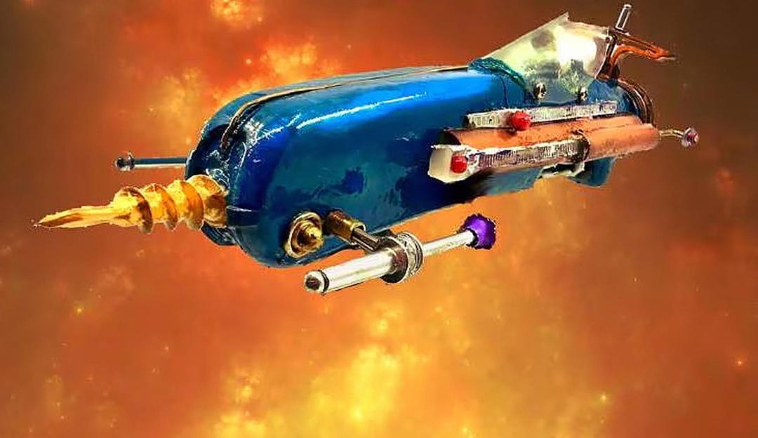 Blue Spaceship Rocket Racer - Etsy