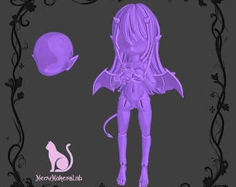 BJD Style Chibi Succubus Doll Assembly