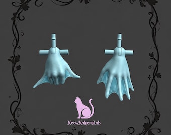 Female Gesture Hands with Webbed Fingers