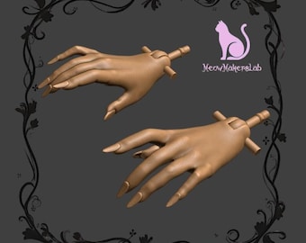 Long Manicure Doll Hands